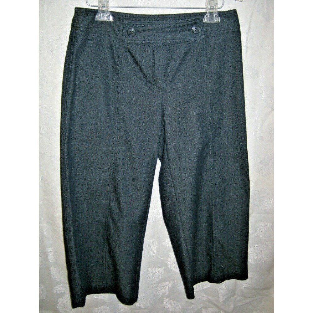 Work to Weekend Cropped Jeans Size 6 Blue Stretch Denim Wide Leg